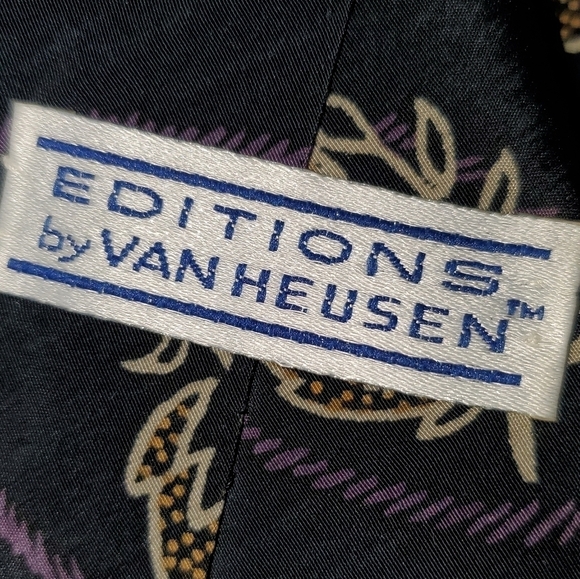 Black & Purple Patterned Necktie New - Picture 4 of 6